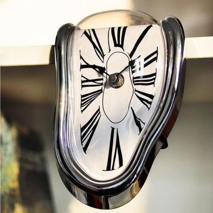 Melting Clock Art™️ | Zeitverzerrer, Zeit schmilzt dahin, Künstlerische Wandäußerung