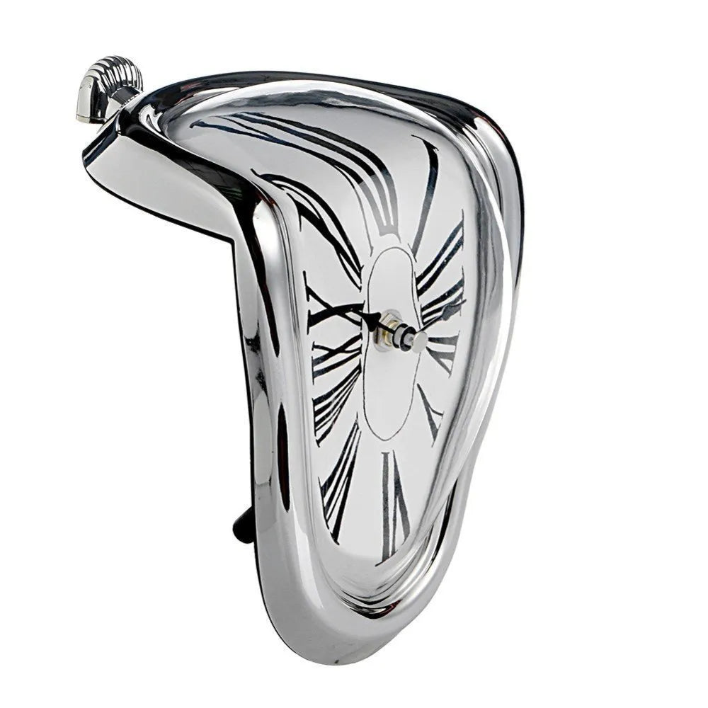 Melting Clock Art™️ | Zeitverzerrer, Zeit schmilzt dahin, Künstlerische Wandäußerung